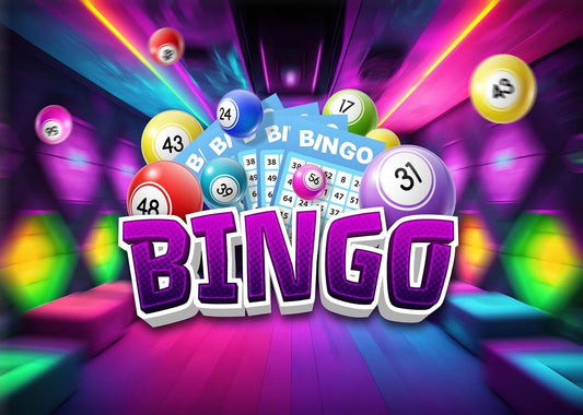Loccor Telón de fondo de bingo de tela de 10 x 8 pies, juego noctur...