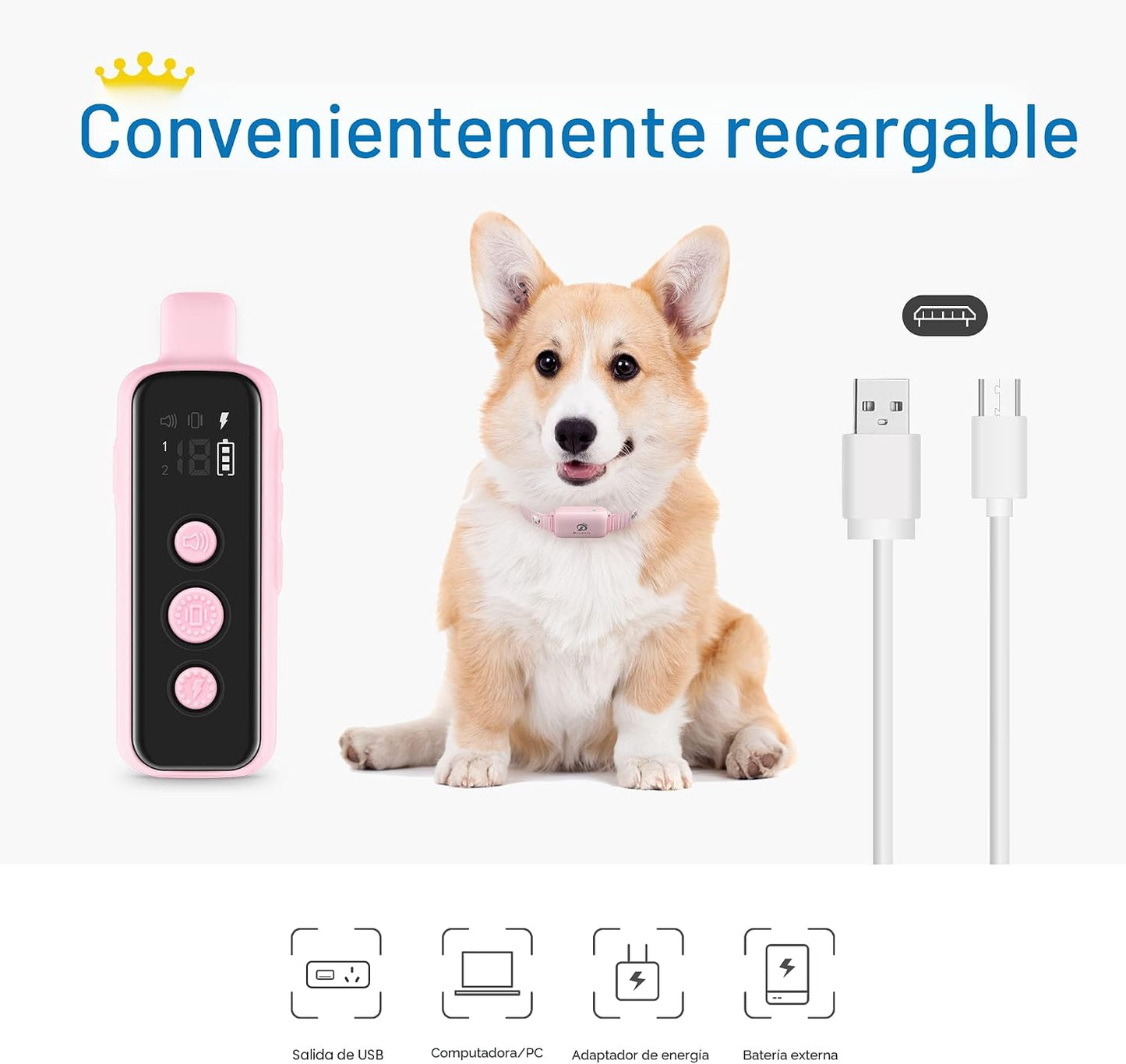 Bousnic Collar de choque para perros para 2 perros \u2013 (8-120 li...