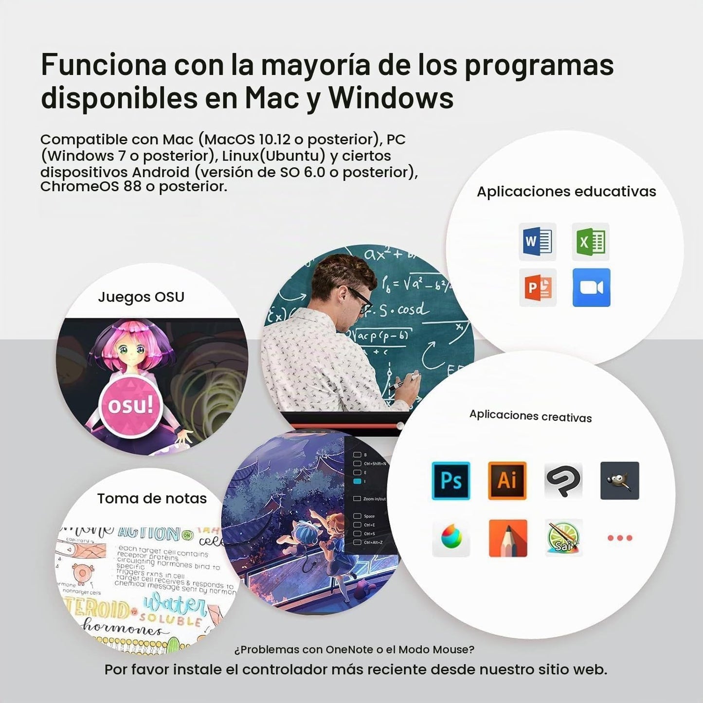 HUION Tableta de Dibujo Inspiroy 2 Pequeña, Tableta de Arte Digital...