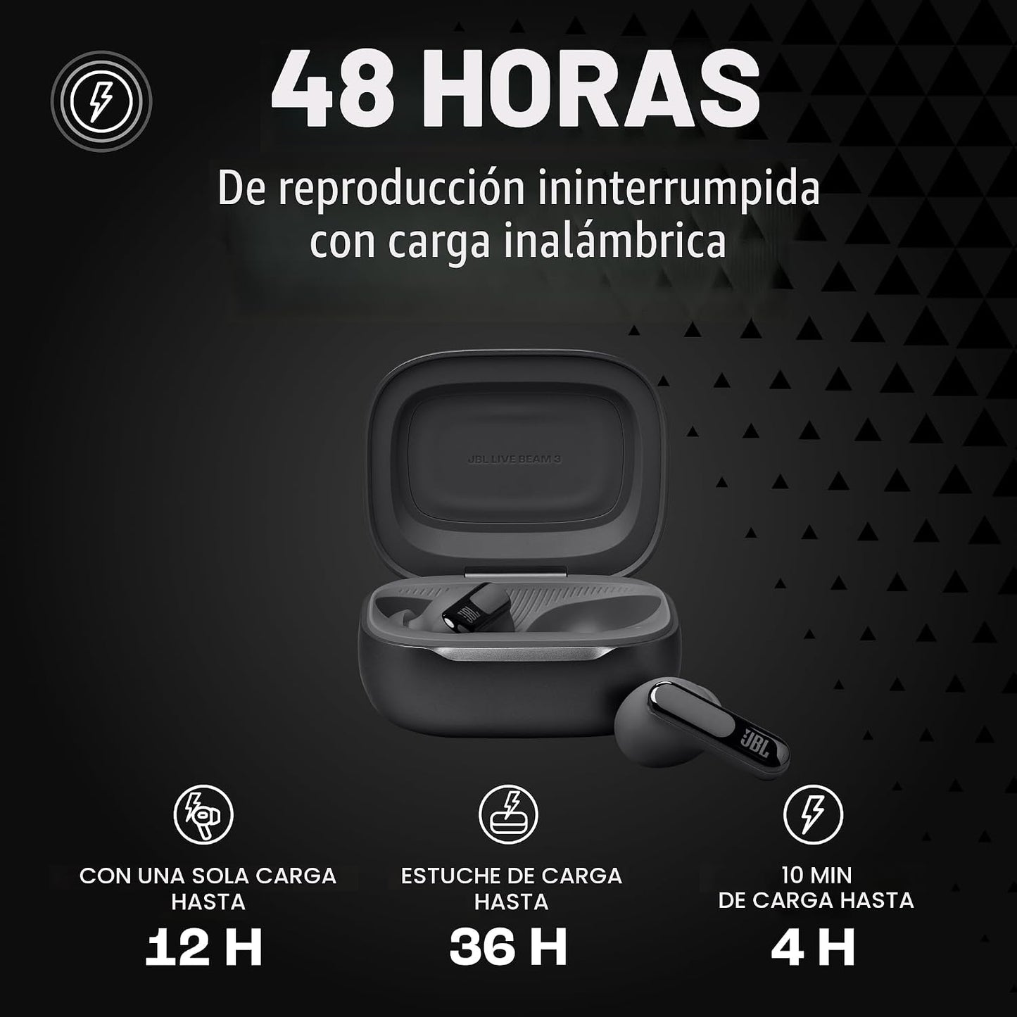 JBL Live Beam 3 - Auriculares True Wireless con cancelación de ruid...