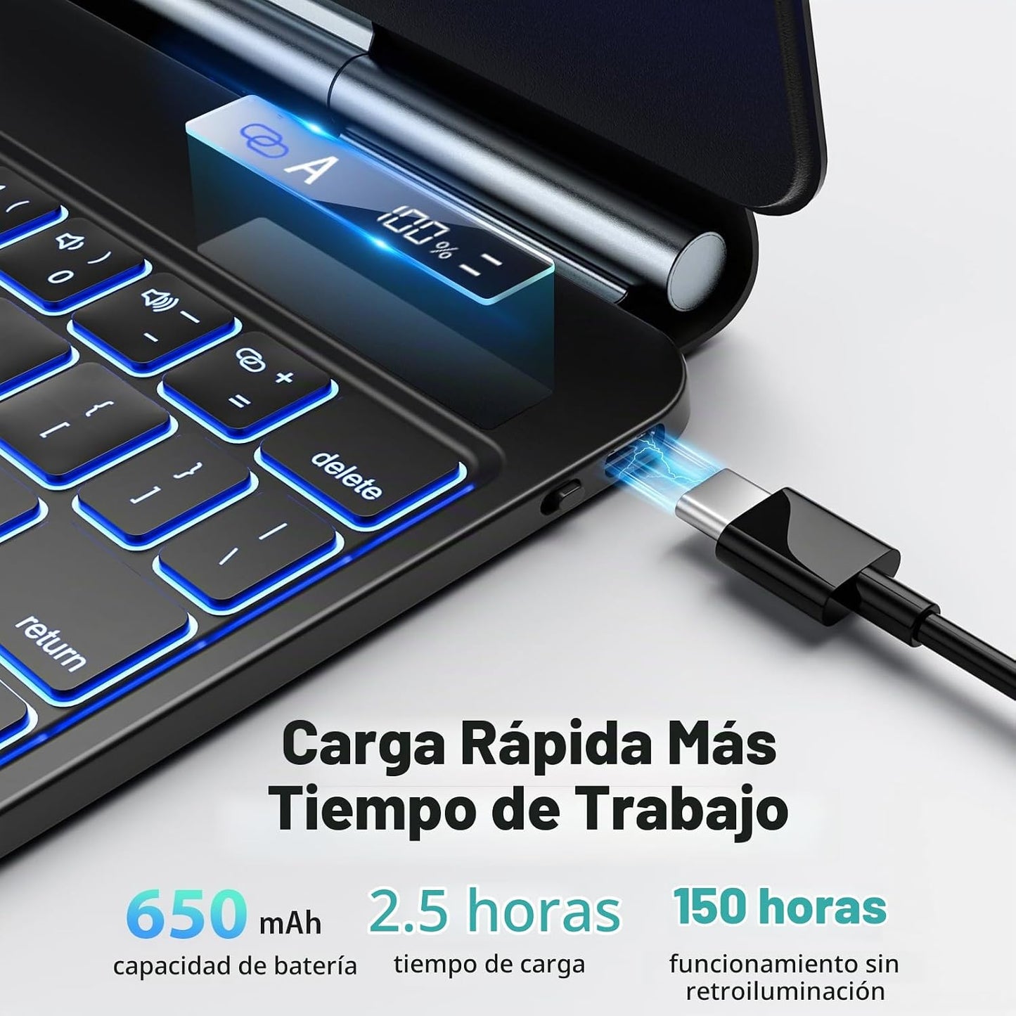 Wenlaty Funda para iPad Air de 11 pulgadas con teclado (M2, 2024),...