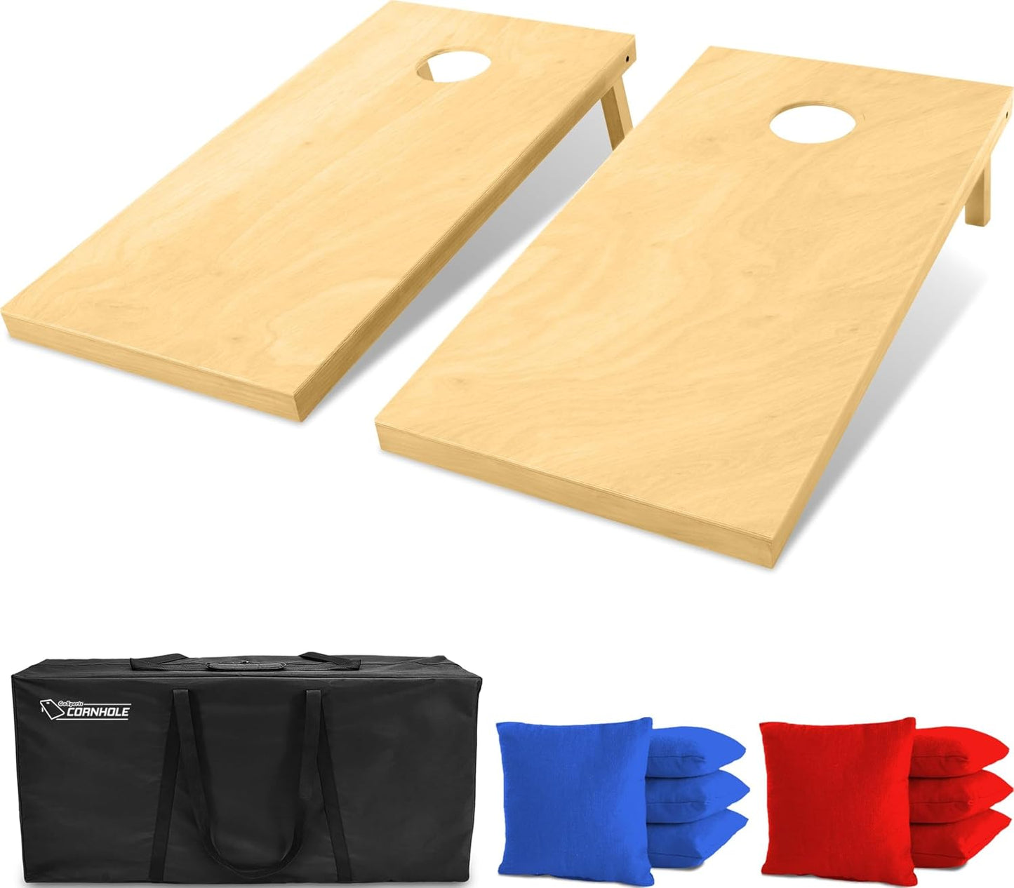 GoSports - Juegos de Cornhole de madera maciza de primera calidad -...