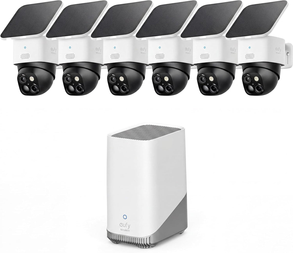 eufy Security SoloCam S340, kit de 6 cámaras, cámara de seguridad s...