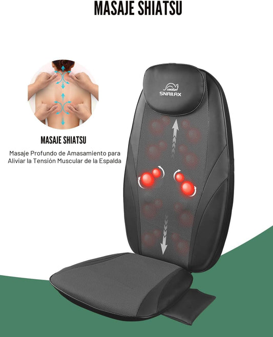 Snailax - Masajeador de espalda con calor, regalos para hombres, mu...