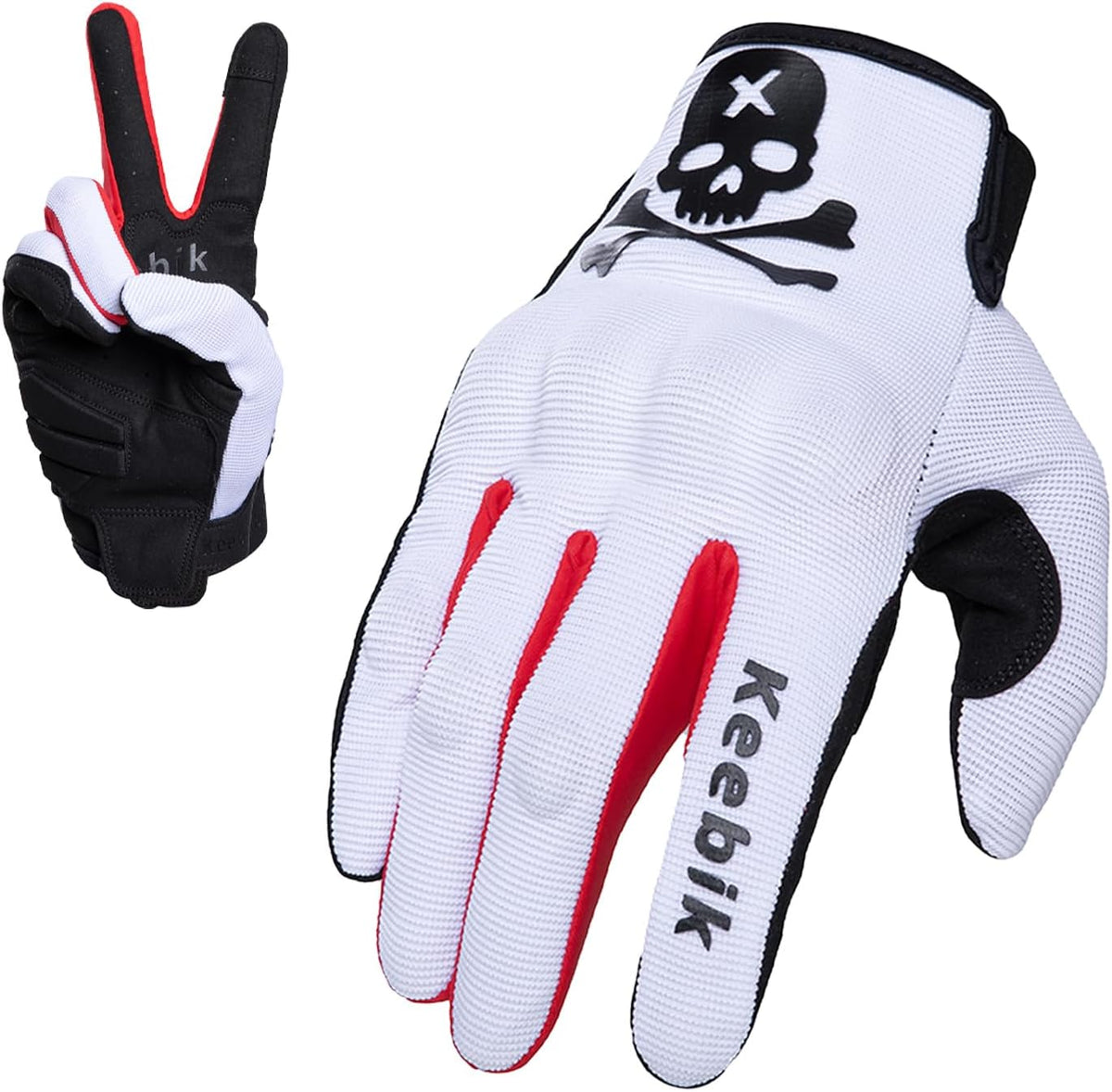 Keebik Guantes de motocicleta para hombres y mujeres, guantes de mo...