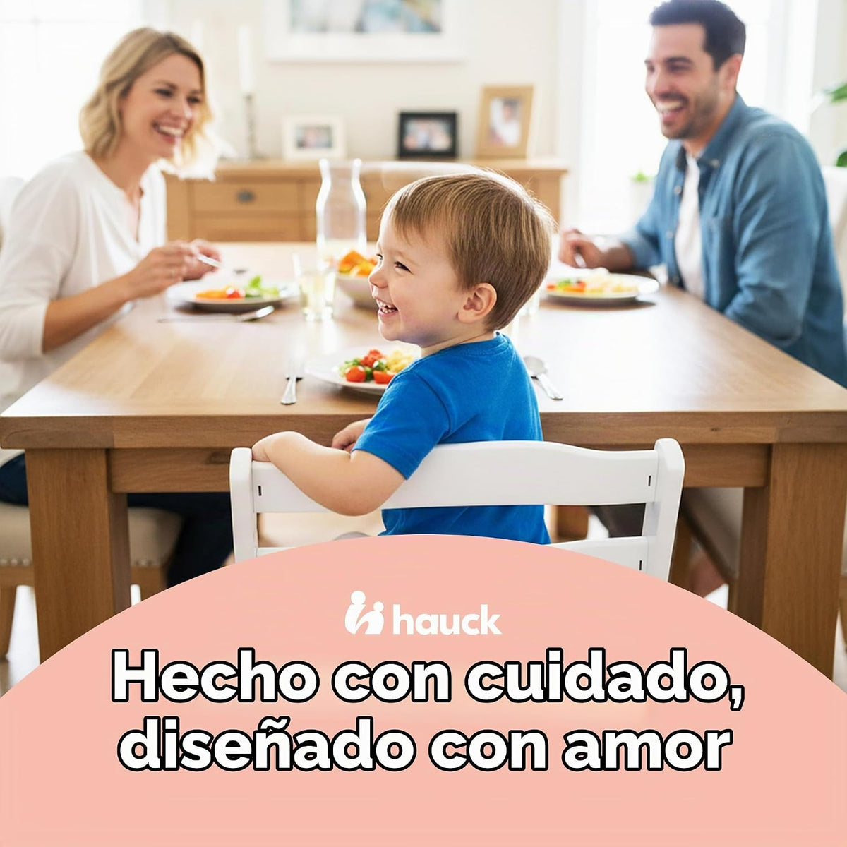 Hauck Alpha+ Trona de madera de haya maciza con asiento ajustable,...