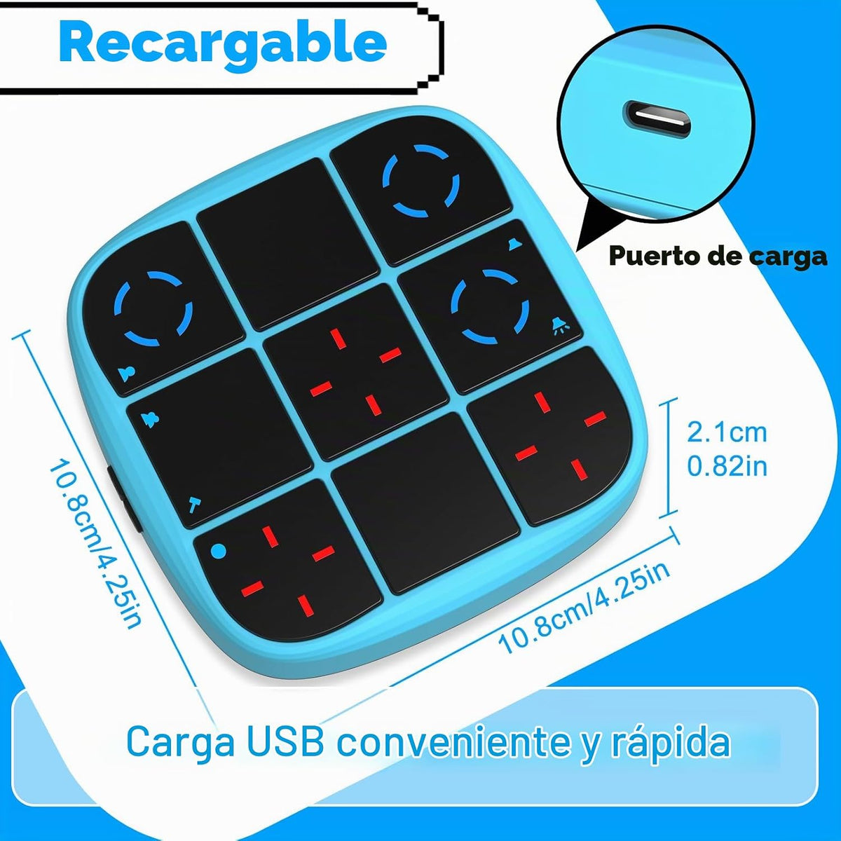 KOQQQ Juego de pernos recargables Tic-Tac-Toe, consola de rompecabe...