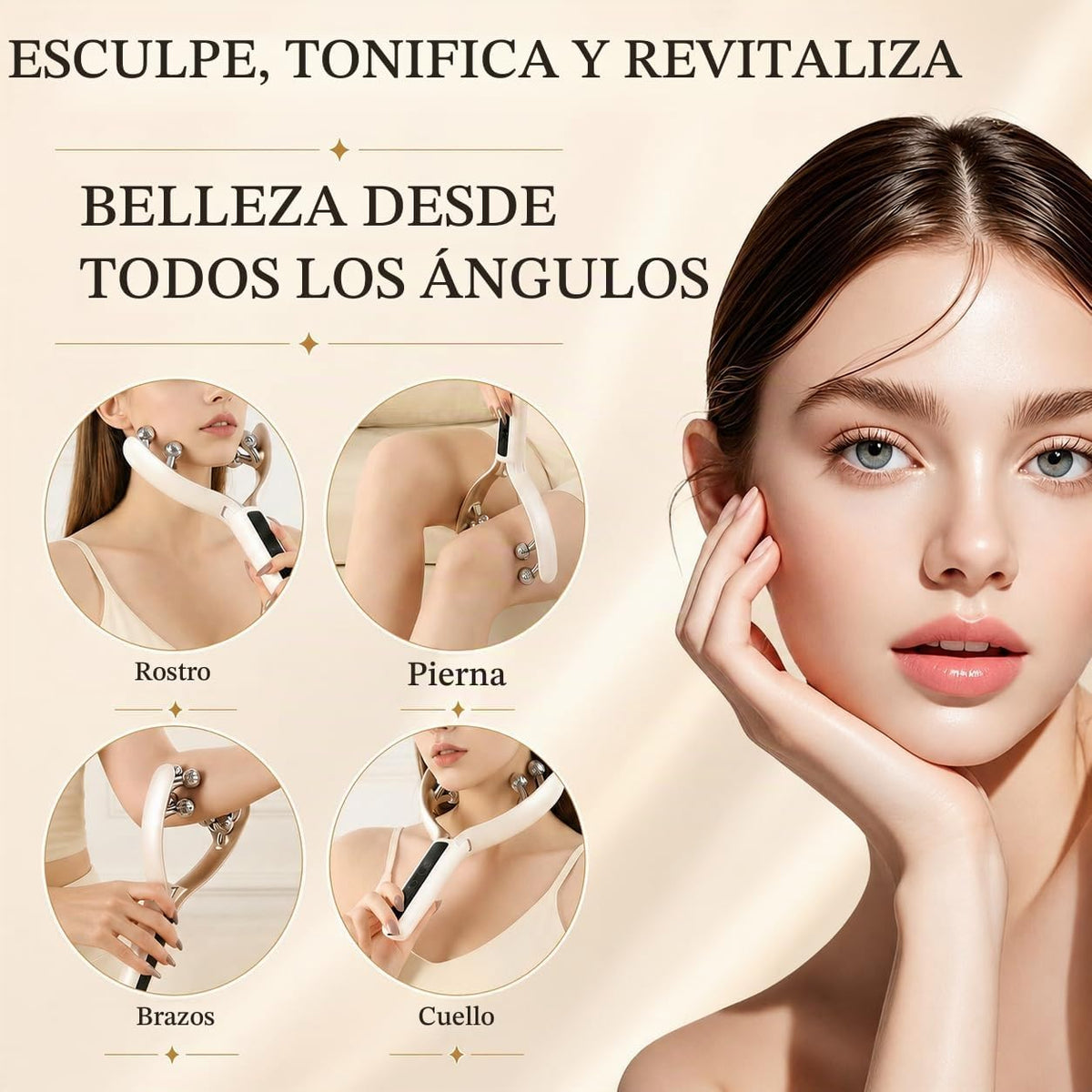 Herramienta de masajeador facial Dispositivo de microcorriente: Esc...