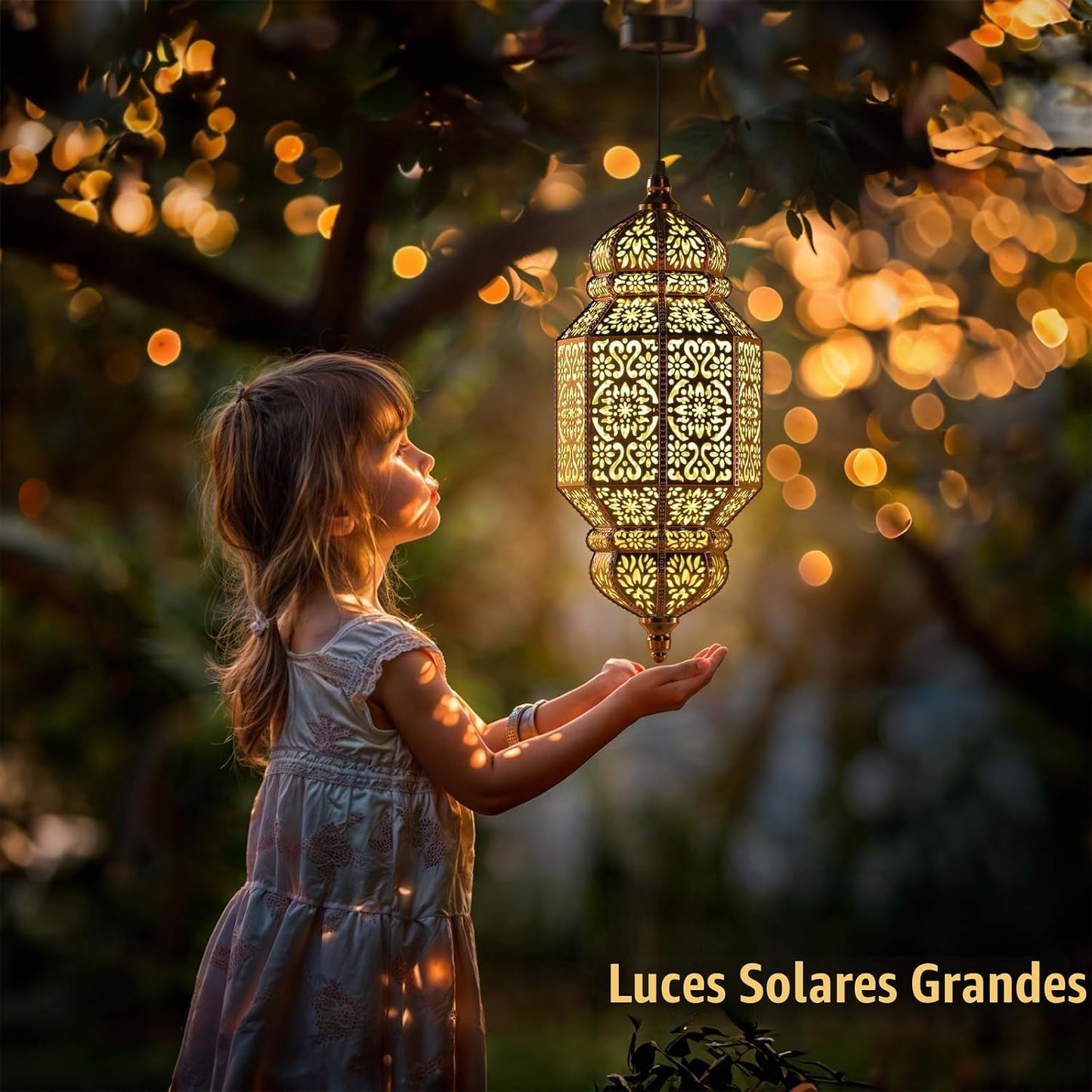 Twinkya Luces solares colgantes grandes de 18 pulgadas de alto para...