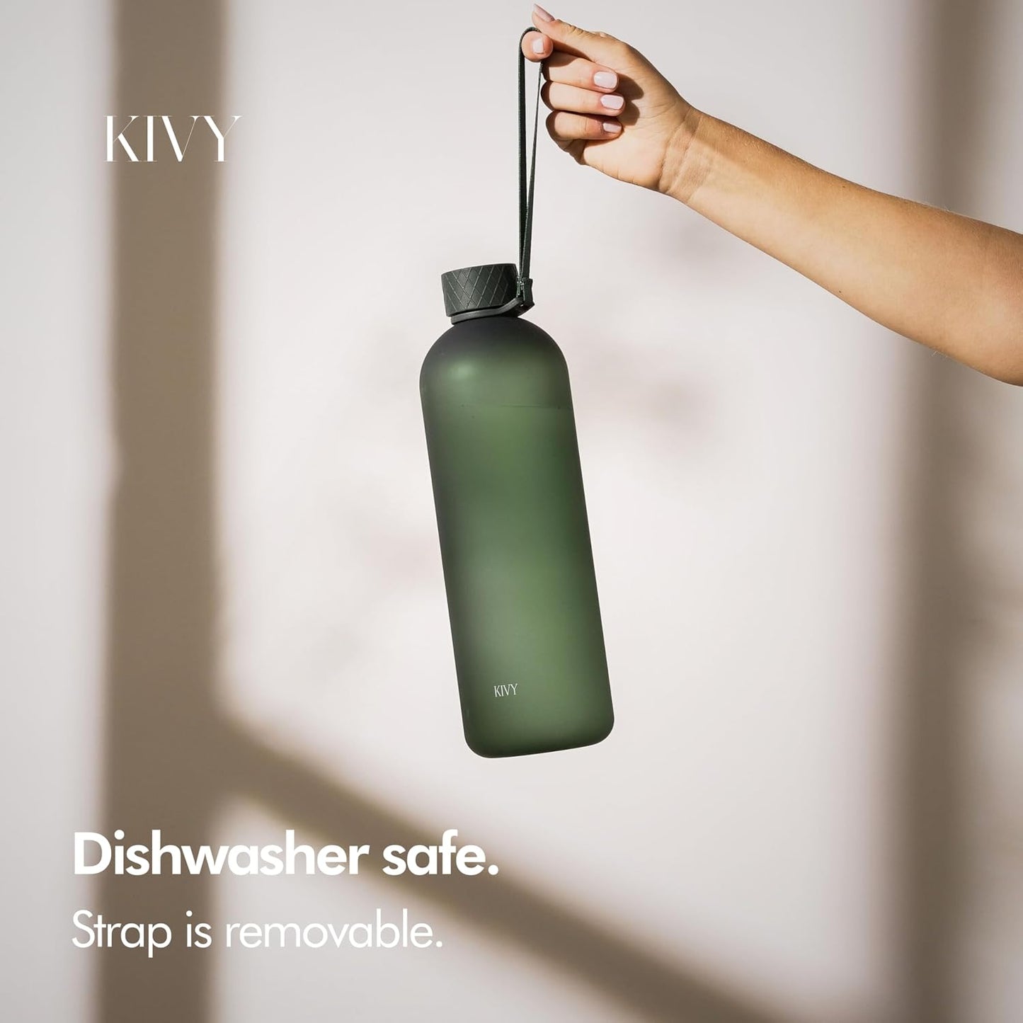 KIVY Botella de Agua Grande de 50oz [Ligera e Irrompible] Se Adapta...
