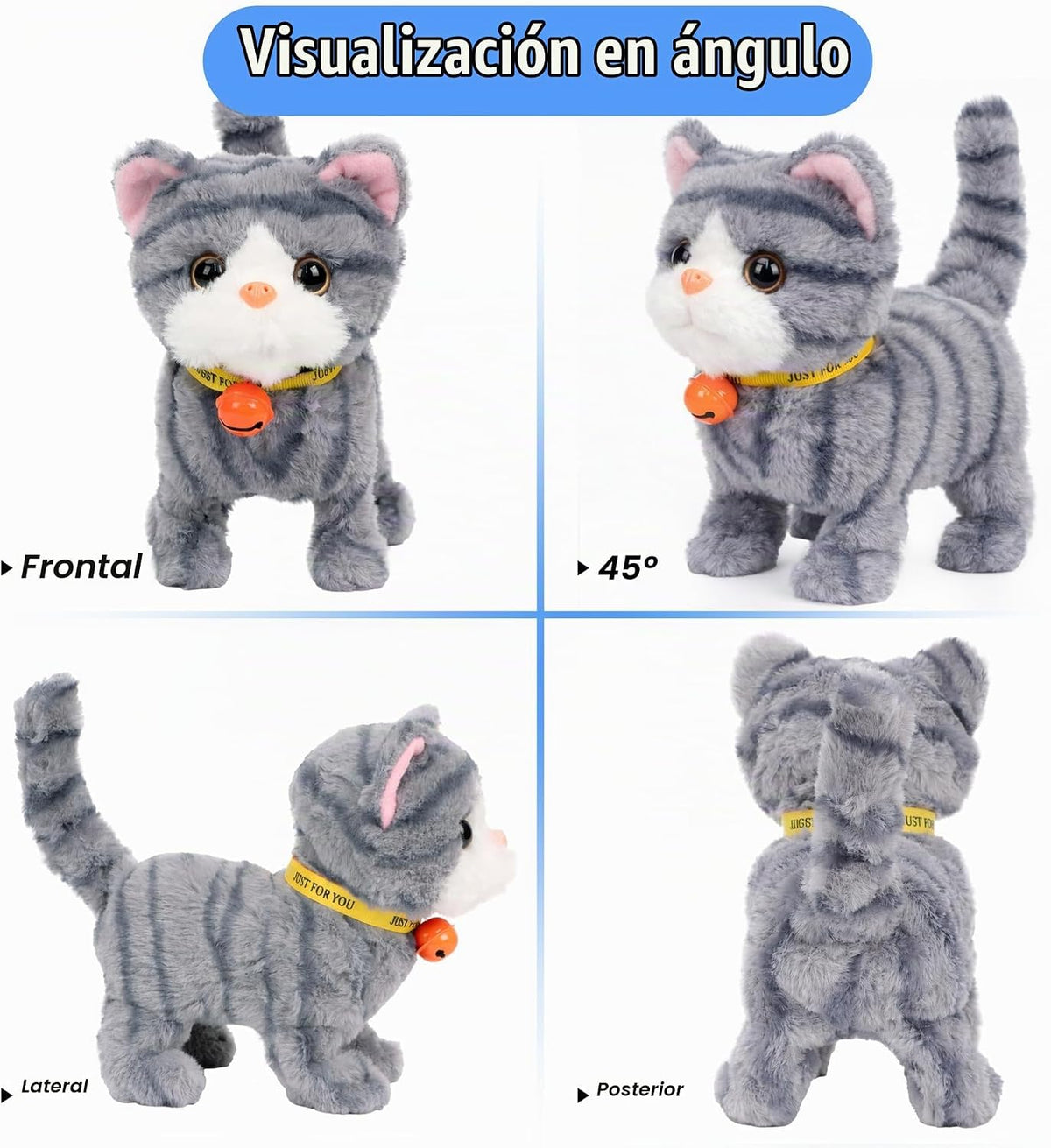 Hopearl Juguete electrónico interactivo de peluche para mascotas co...