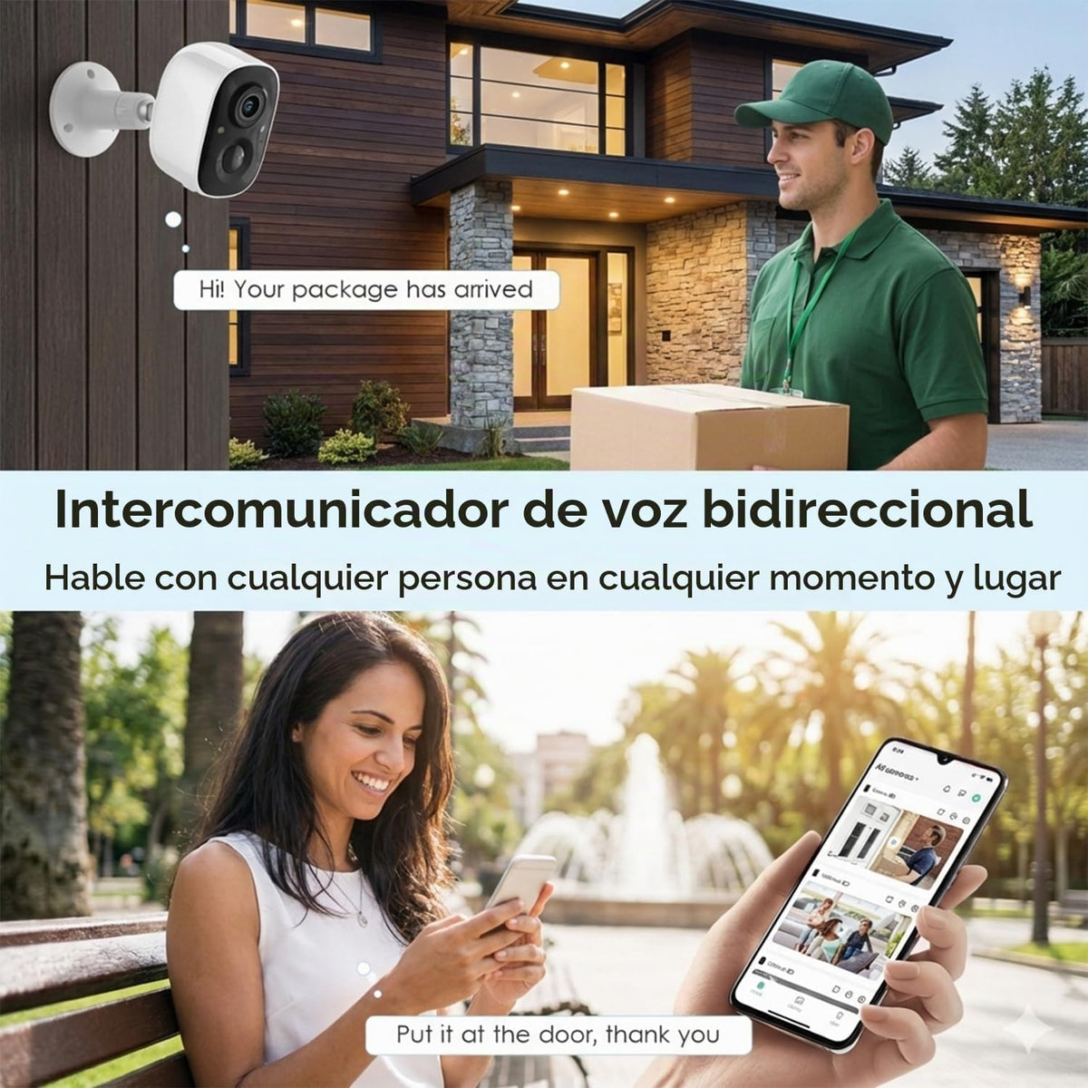 GMK VicoHome Acceso remoto, cámaras de seguridad inalámbricas para...