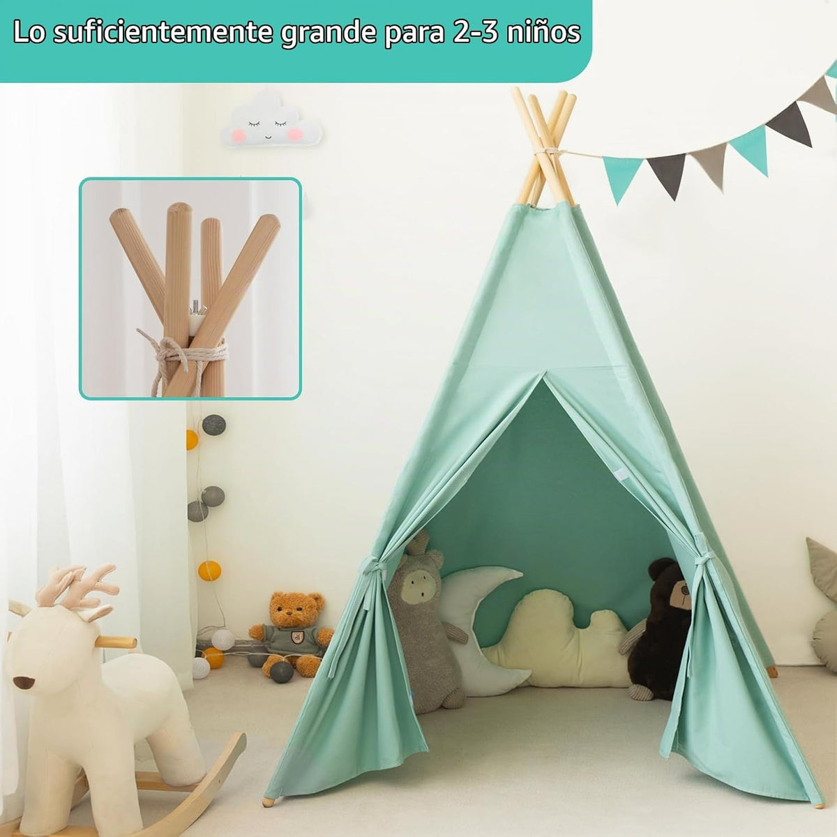 RongFa Tienda de campaña tipi para niños, tienda de campaña portáti...