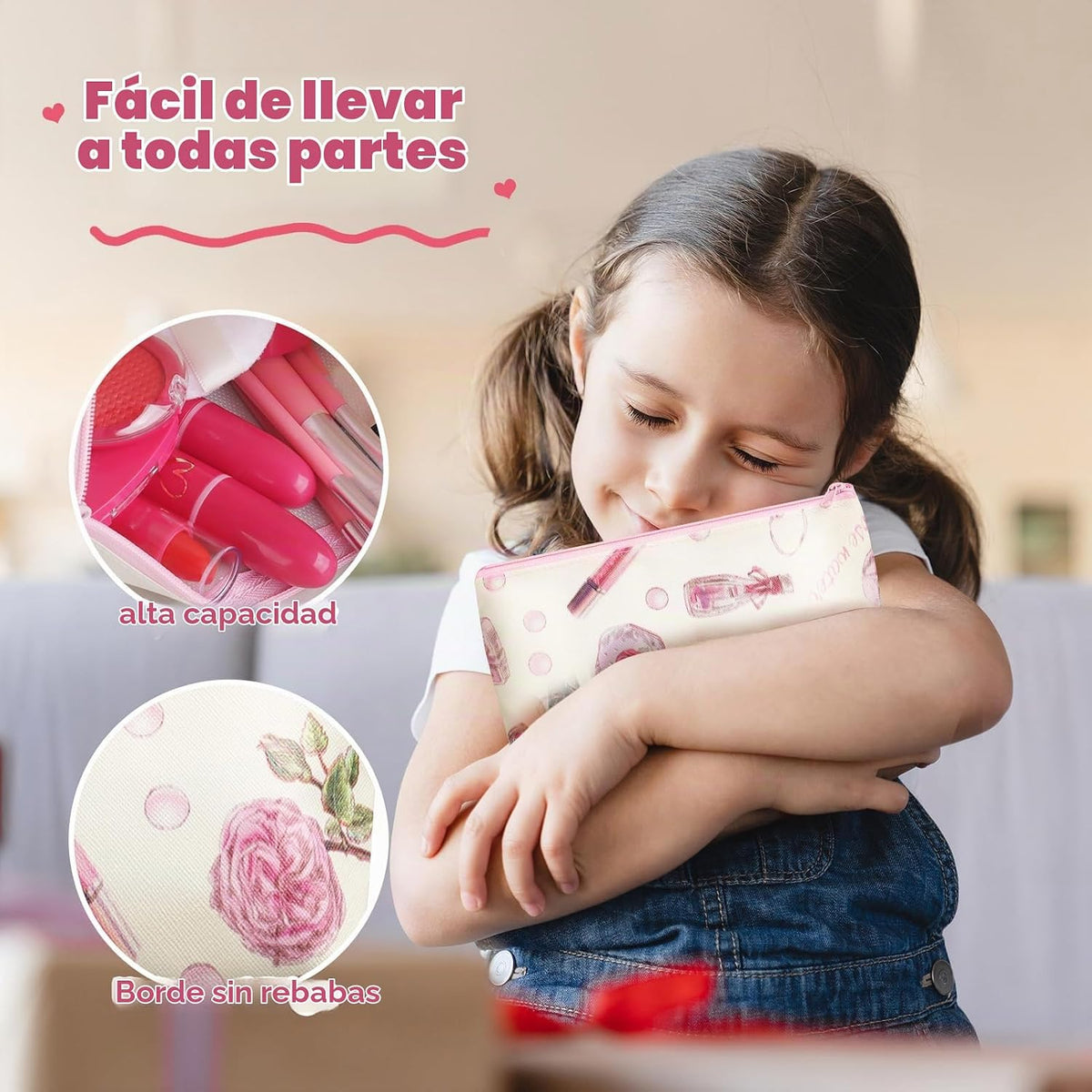 Woumserta Regalos para niñas, maquillaje básico de simulación para...