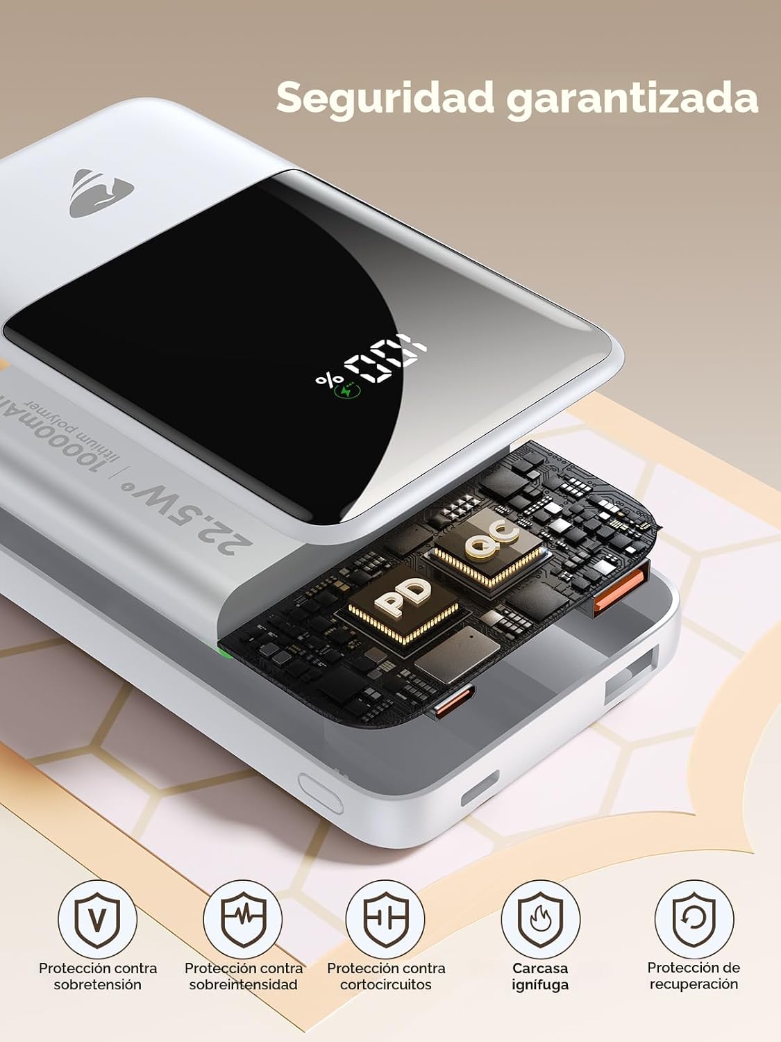 Aioneus Cargador portátil, cargador de batería de 10000 mAh, cargad...