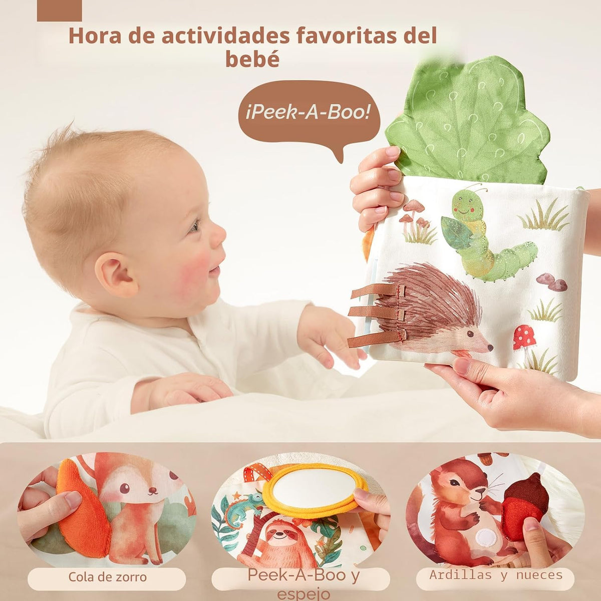 hahaland Bebé suave tela arruga libros tocar y sentir juguete infan...