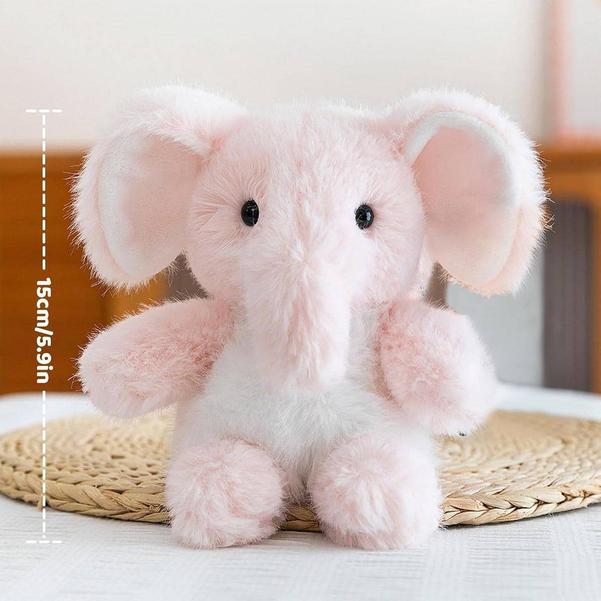 ABEARCAR Lindos animales de peluche de elefante de 6 pulgadas, almo...