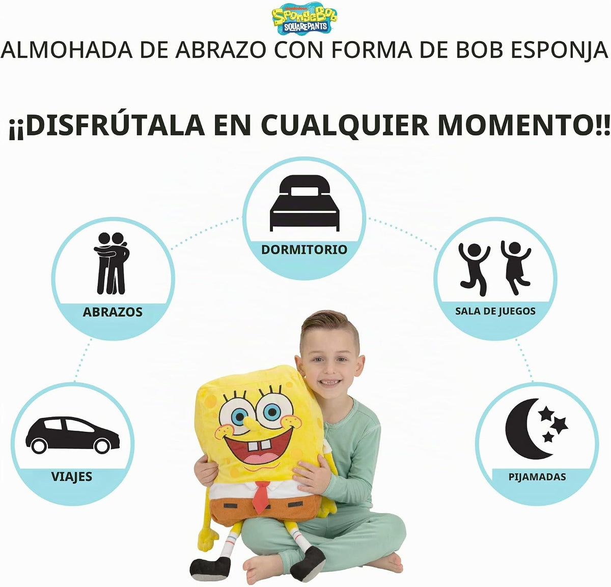 Franco Kids Bedding - Almohada de peluche para niños, talla única,...