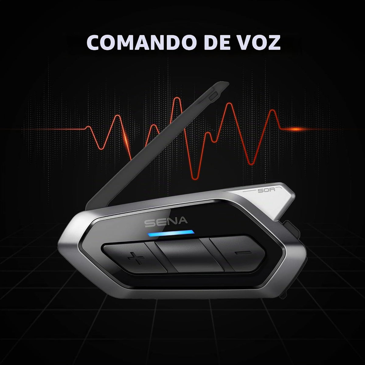 Sena 50R - Auriculares Bluetooth de 3 botones para motocicleta con...