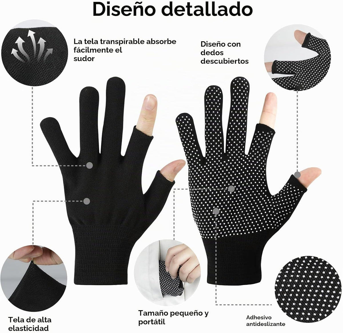 KkaFFe Guantes de trabajo ligeros para hombres y mujeres con medio...
