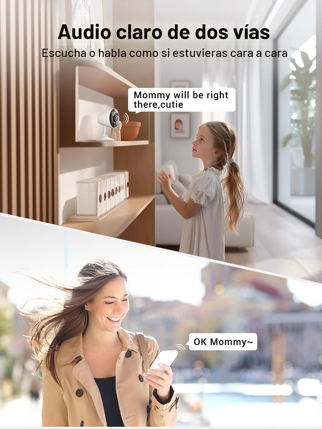 [5G y 2.4G] Cámara de seguridad para interiores y exteriores para e...