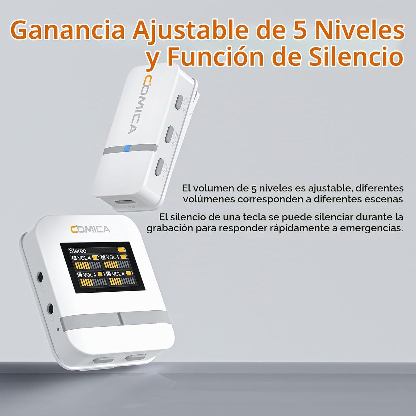 COMICA Vimo Q - Micrófono lavalier inalámbrico de 4 canales para iP...