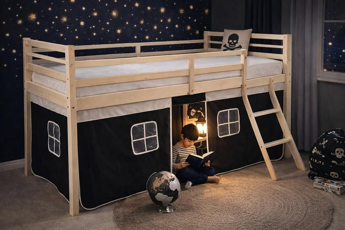 HLS Tienda de campaña pirata para niños, se adapta a camas individu...