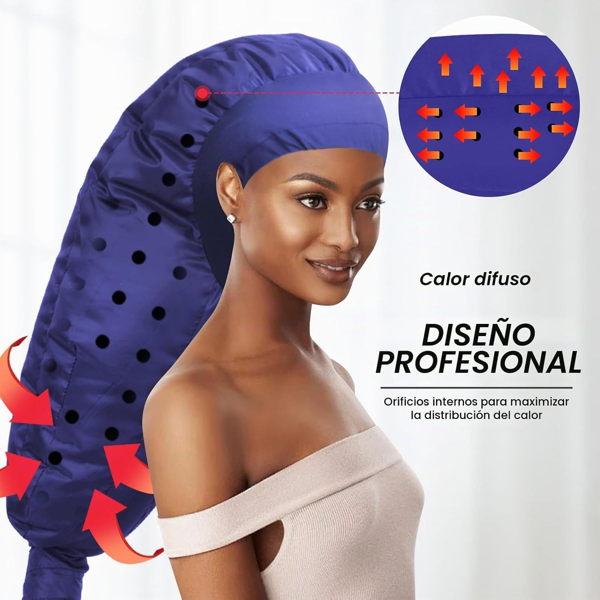 TEPENAR Accesorio de Capucha para Secador de Cabello: Secador con C...