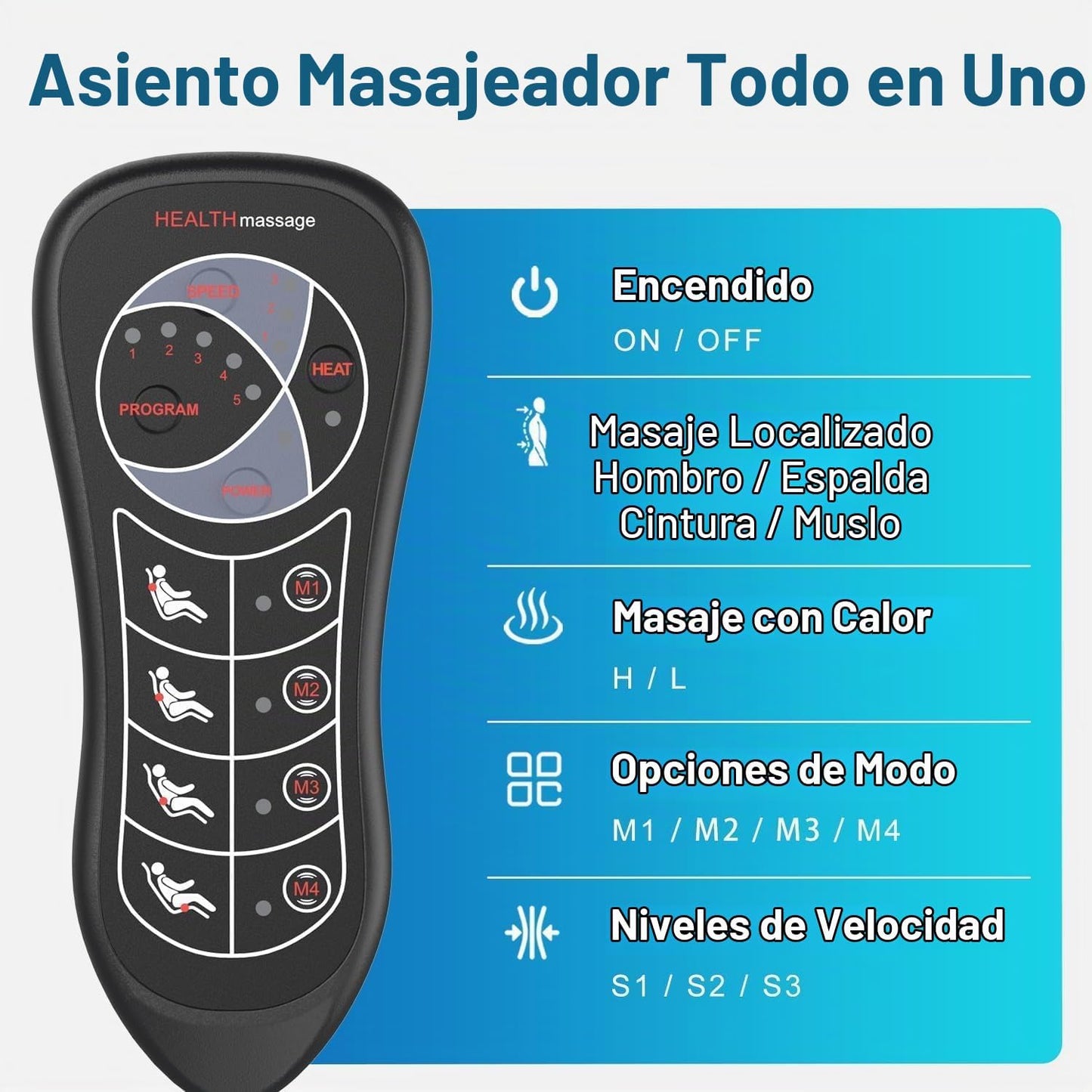 comrelax Masajeador de espalda con cubierta de tela de felpa suave,...