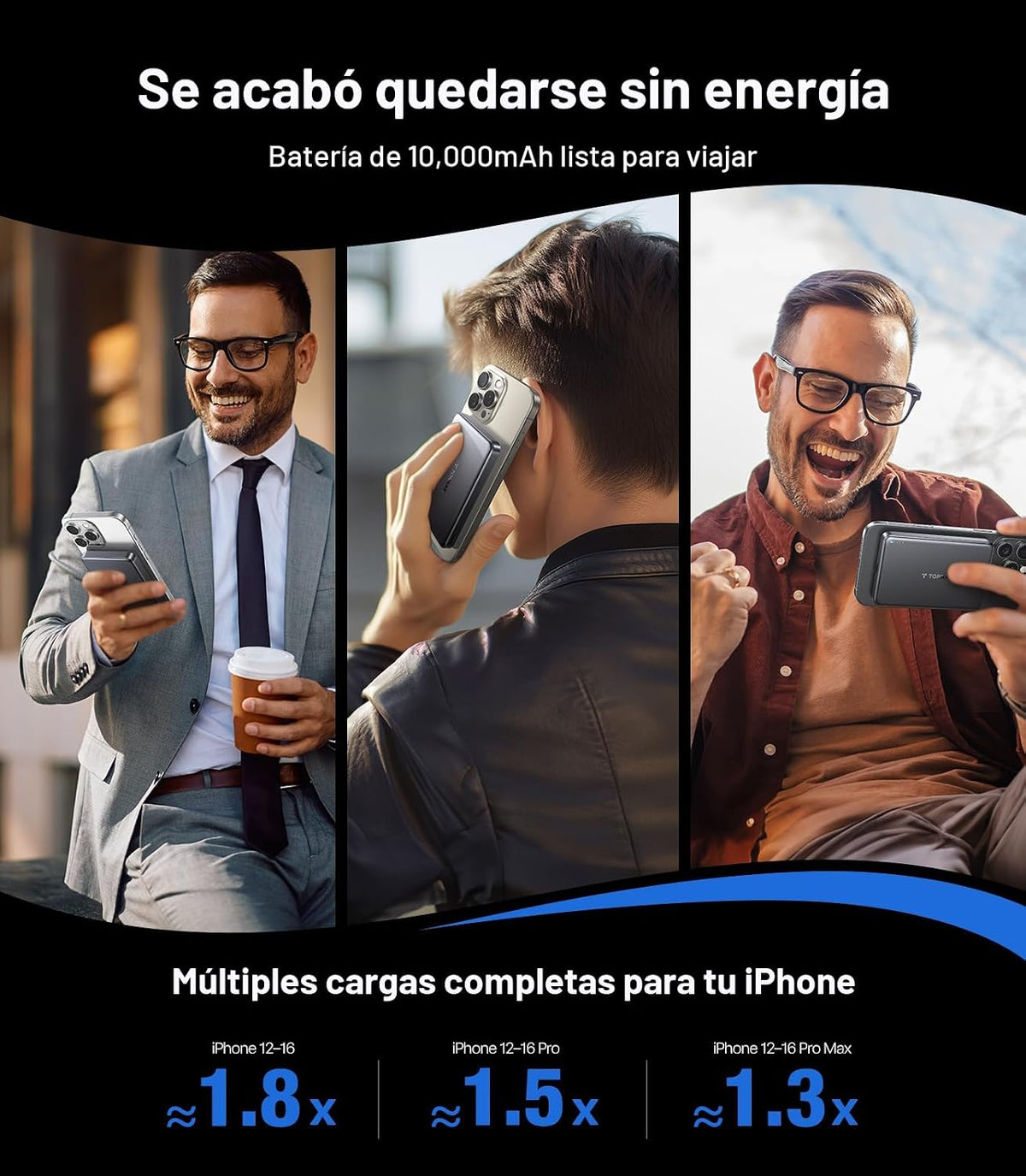 TORRAS MiniMag - Cargador portátil magnético Qi2.2 de 25 W, cargado...