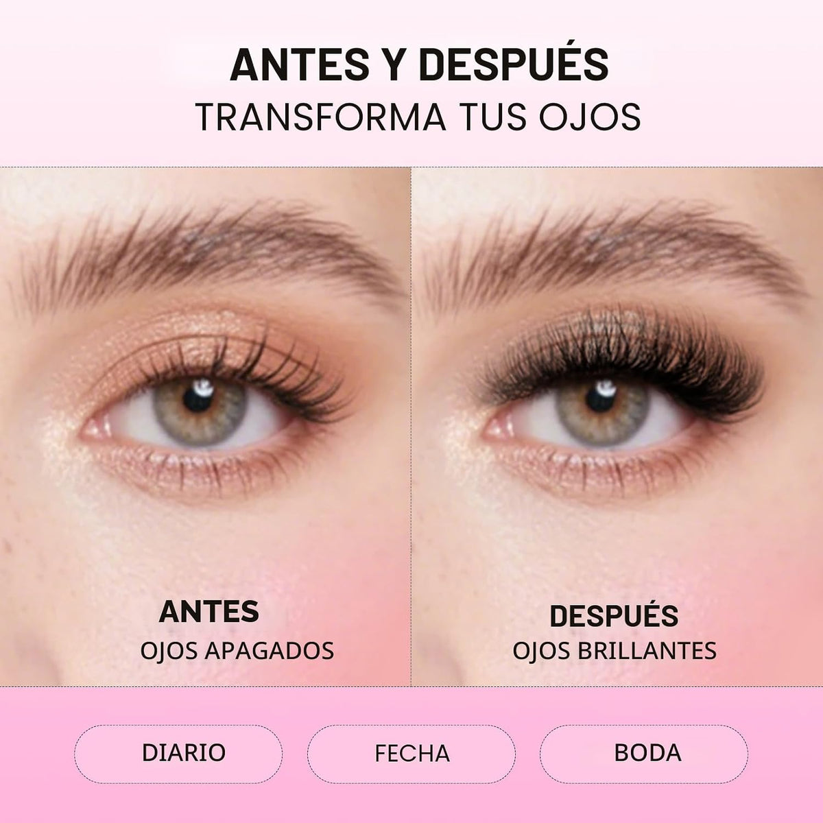 Extensiones de pestañas Azenlo 40D+60D en racimo, 240 unidades, kit...