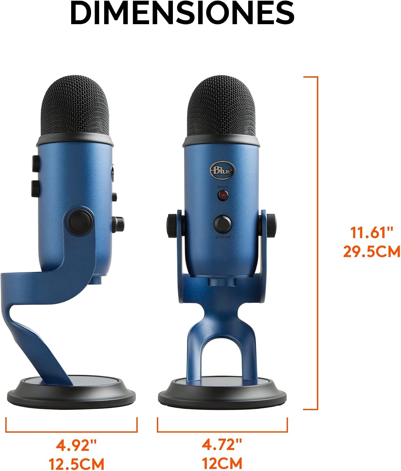 Logitech Creators Blue Yeti - Micrófono USB para juegos, transmisió...