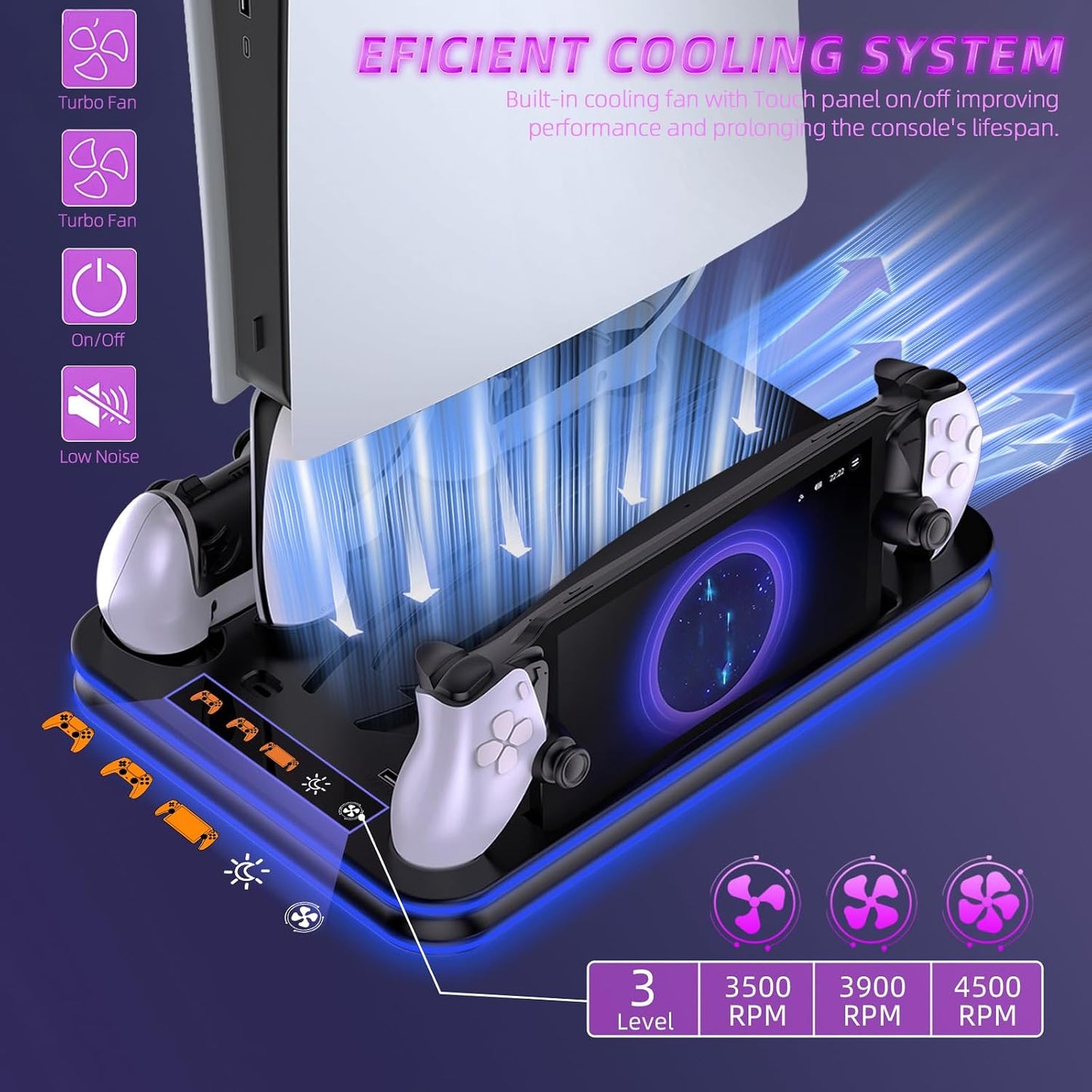 Estación de refrigeración para consola PS5 Slim, para PlayStation P...