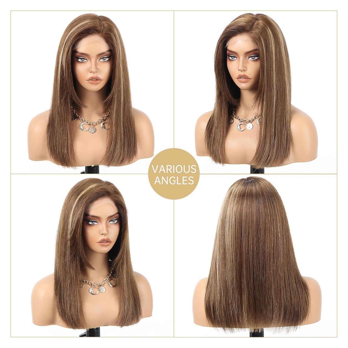 Wear but free KKU Pelucas de cabello 100% humano para mujer, peluca...