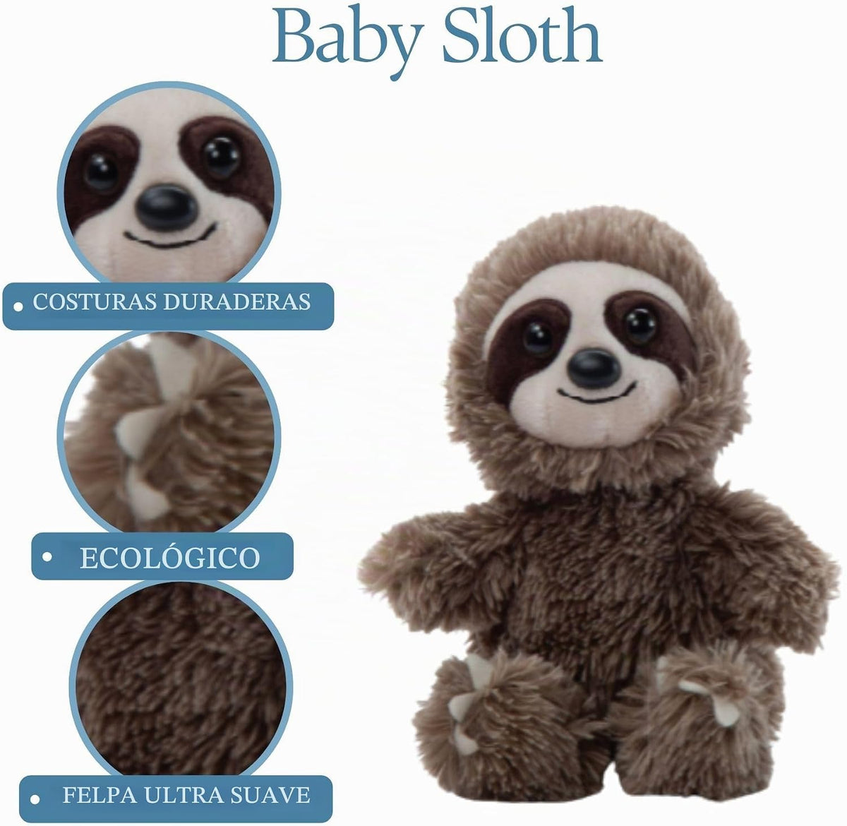 The Petting Zoo Peluche de perezoso, Babiez, regalos para niños, 6...