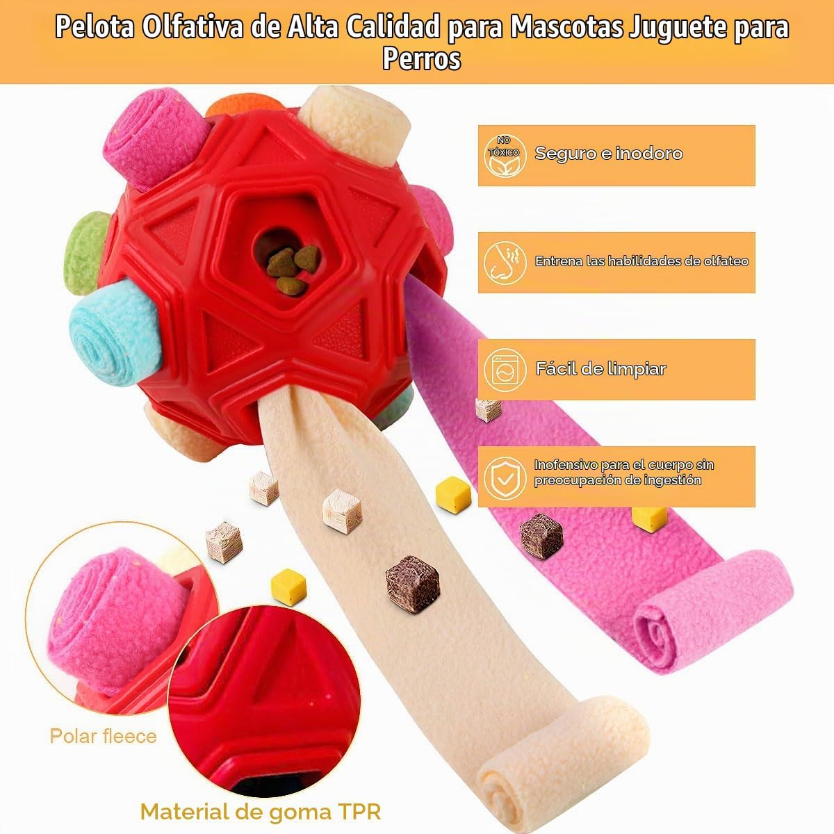 Petration Pelota Olfateadora para Perros - Juguetes de Rompecabezas...