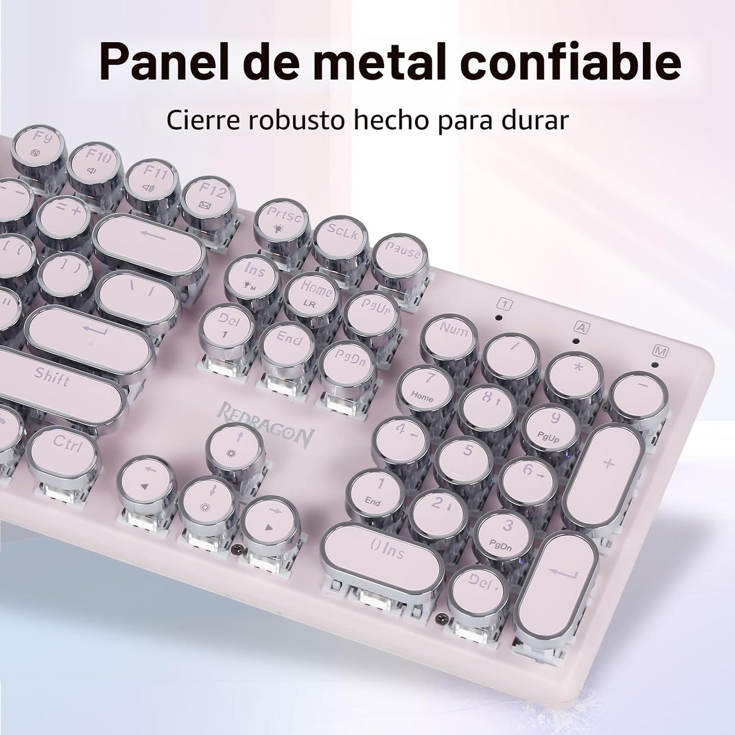 Redragon K710 Teclado Mecánico Inalámbrico Tipo Máquina de Escribir...