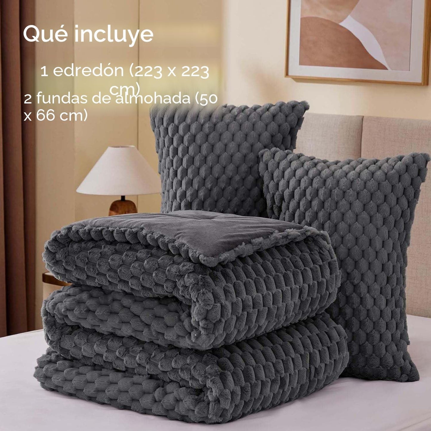 BEDELITE Juego de edredón mullido tamaño Queen, edredón suave de fo...