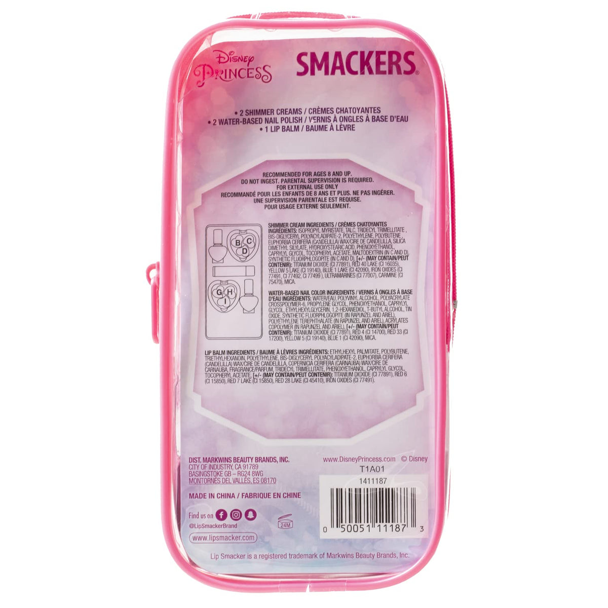 Lip Smacker Set de Maquillaje y Bolso de Princesas Disney para Niñas