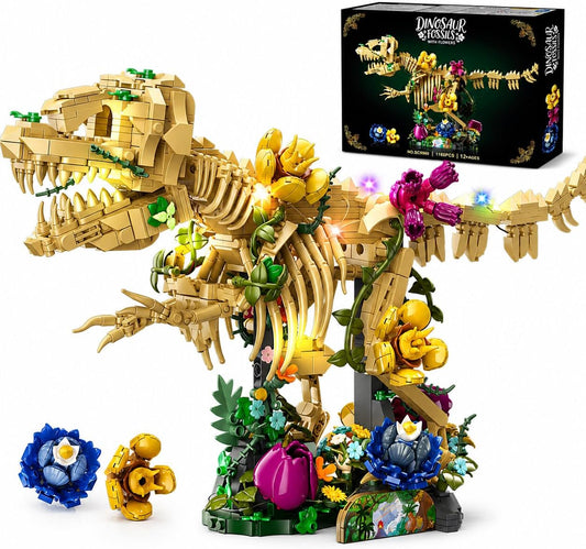 CUBIMANA Juego de construcción de flores fósiles de dinosaurios con...