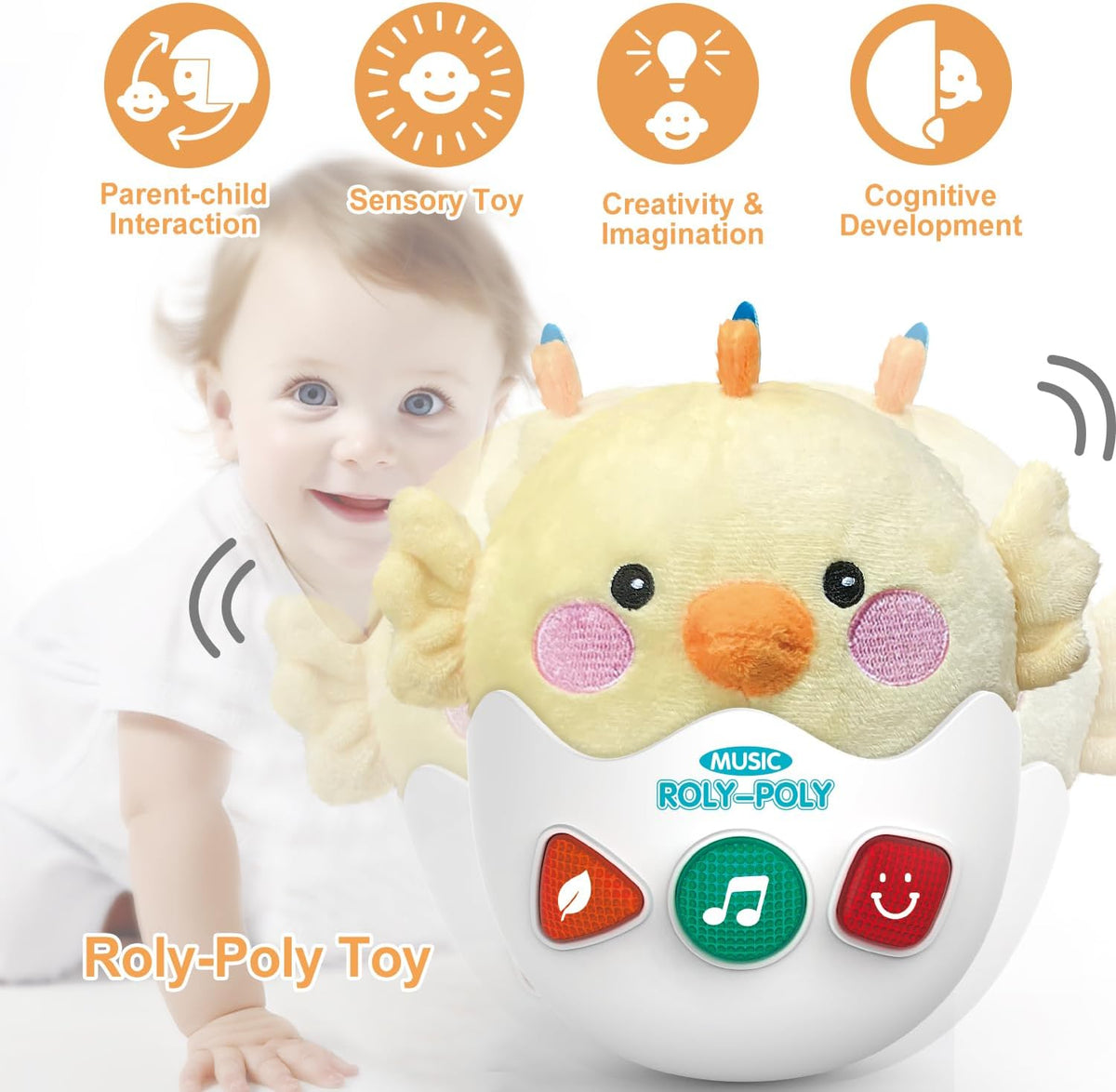 LTKFFFdp Juguetes para bebés de 1 a 3 años, juguete musical de felp...