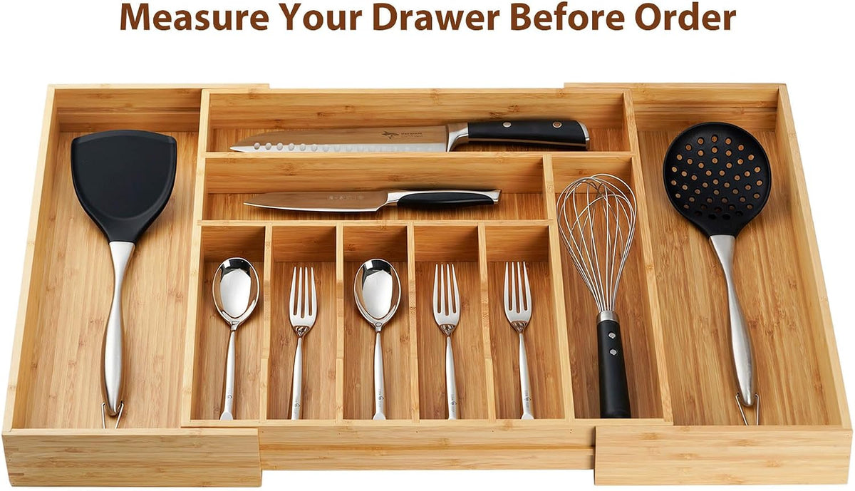 Umilife Organizador de cajones de utensilios de cocina extensible e...