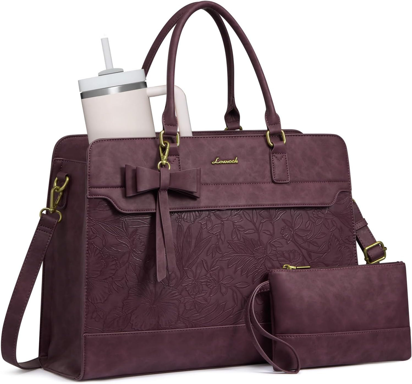 LOVEVOOK Bolsa de mano para laptop para mujer, bolsa de trabajo de...