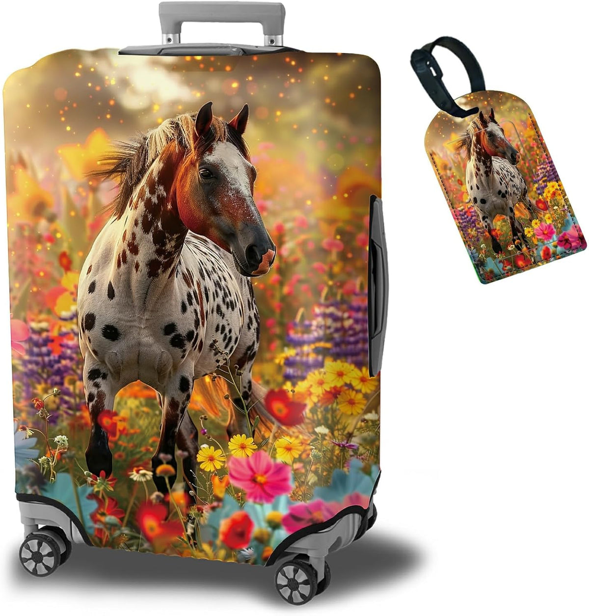 BWEGRHE Funda protectora de maleta más 1 etiqueta de equipaje adecu...