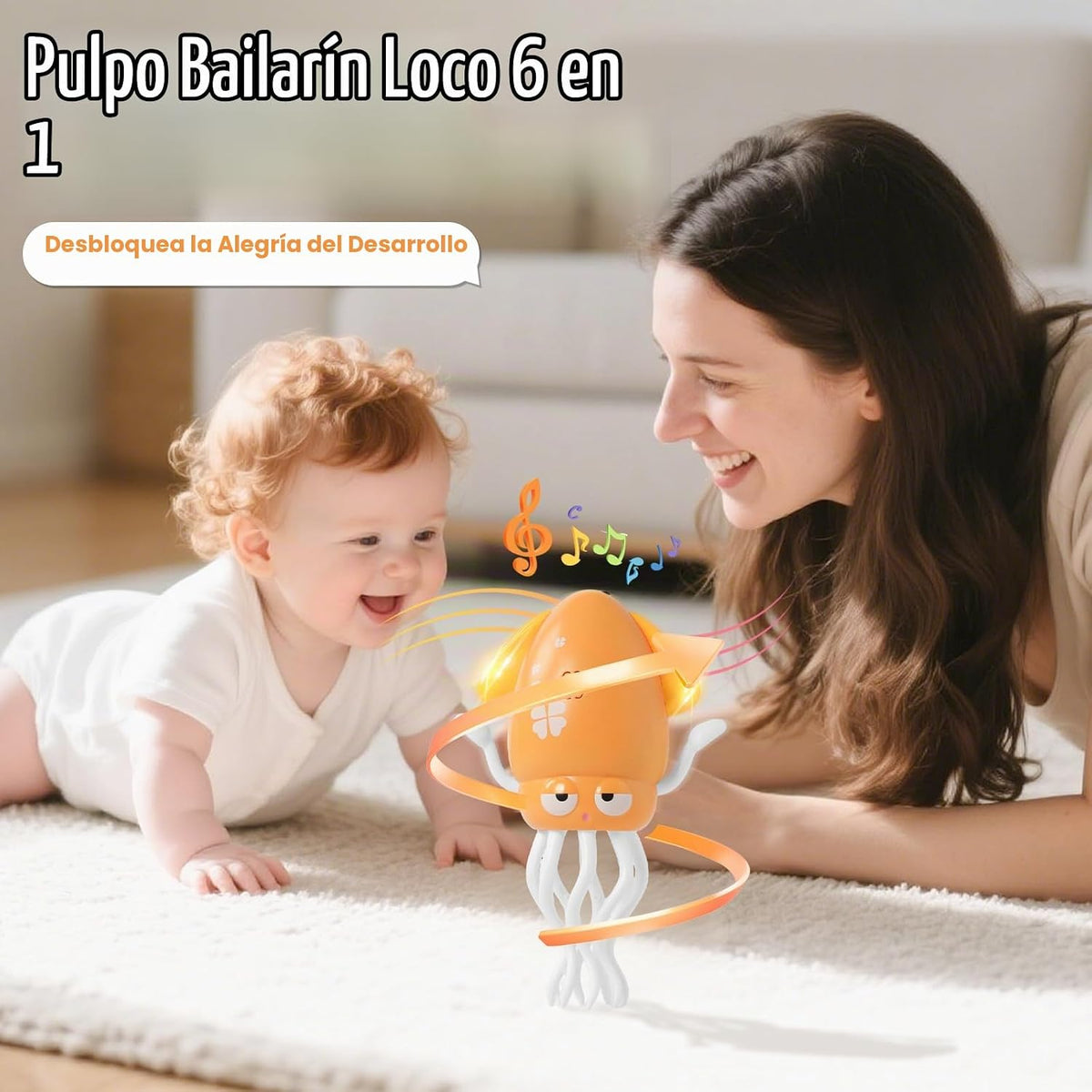 Juguetes para Bebés de Pulpo Bailarín, Juguete de Calamar Gateador...