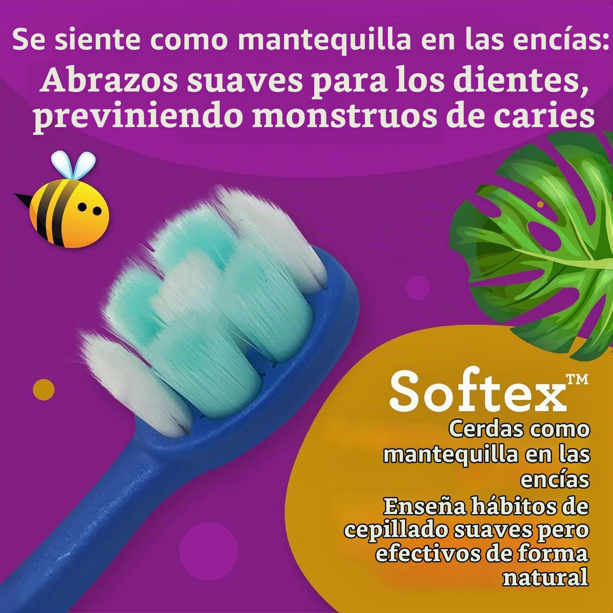 GuruNanda Cepillo de dientes para niños con manteca en las encías -...