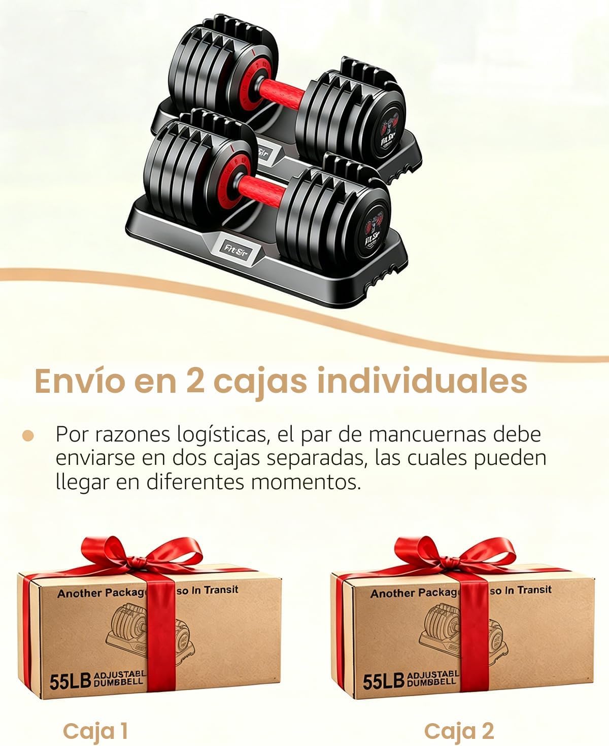 Fit Sir Juego de mancuernas ajustables, 10 en 1, mancuernas ajustab...