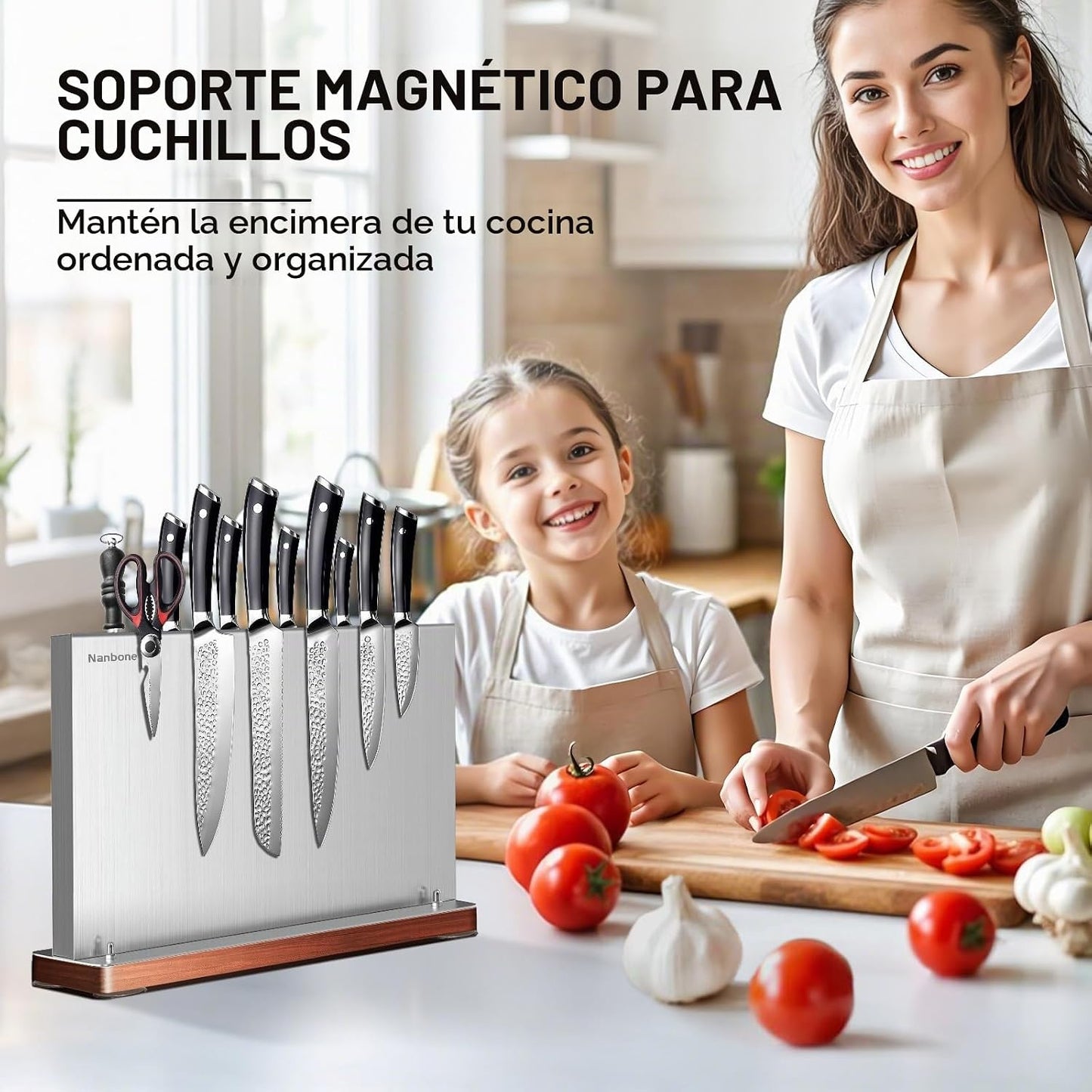 Soporte magnético para cuchillos sin cuchillos, soporte magnético d...