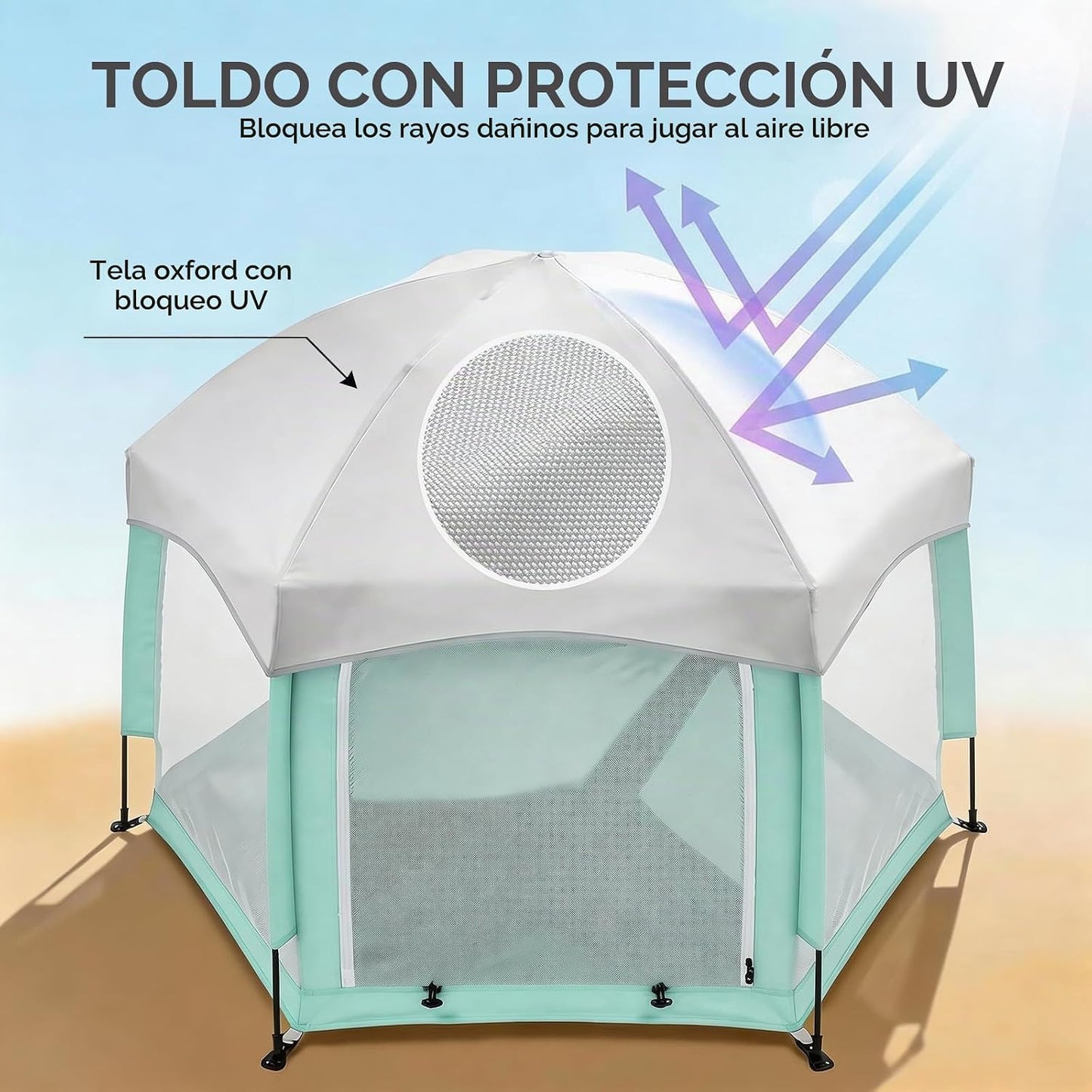 Palopalo Tienda de campaña de playa para bebé, toldo de protección...