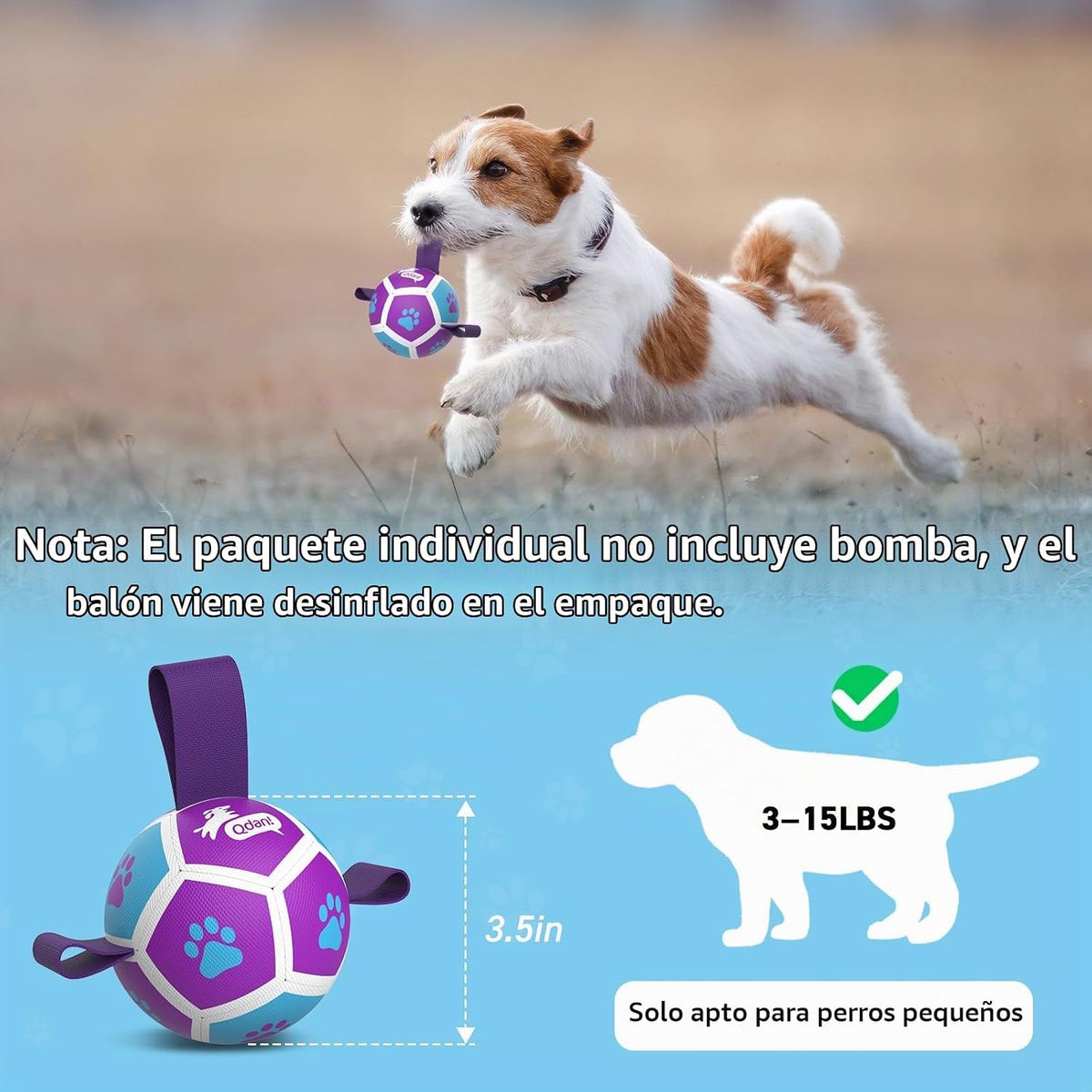 QDAN Juguetes para perros pequeños, pelotas para cachorros, pelotas...